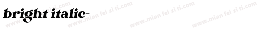 bright italic字体转换